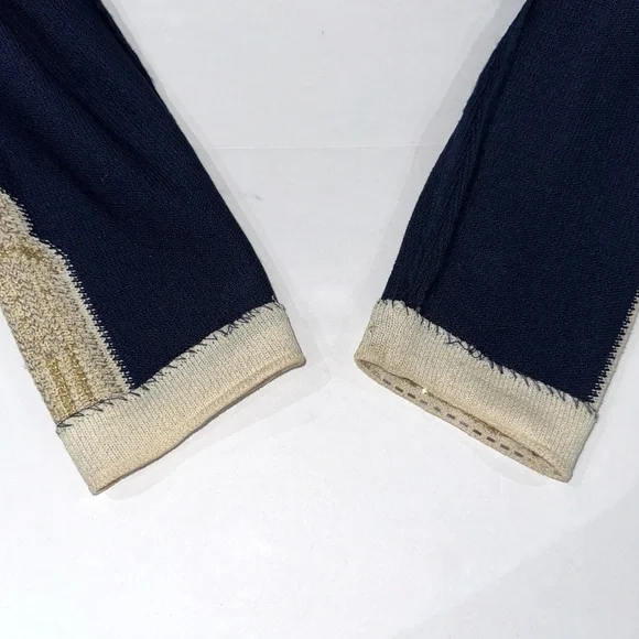 St John Evening Blue And Metallic Gold Embroidered Knit Sweater - Picture 7 of 16